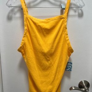 Free People Yellow Tank Top